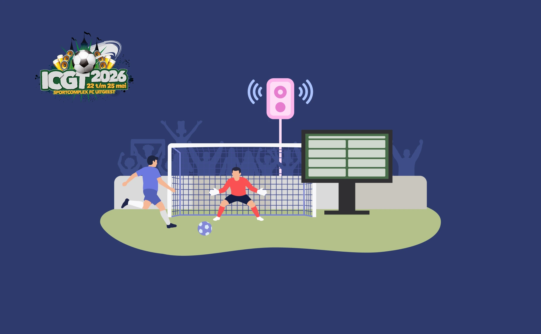 Match Me op het ICGT toernooi: van tennisbanen naar voetbalvelden.