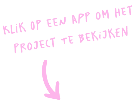 Klik op een app om het project te bekijken